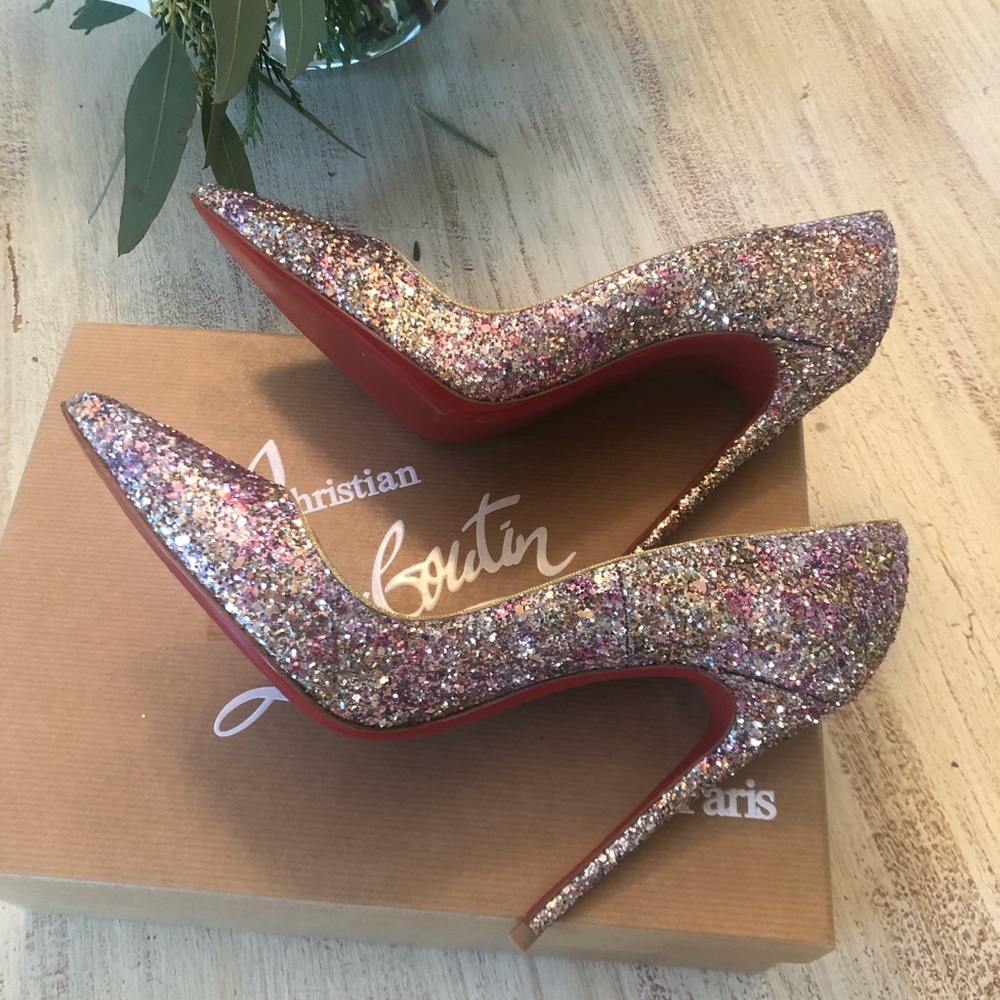 🎁🎄Christian Louboutin Glittery Aquamarine🎁🎄 - Picture 3 of 13